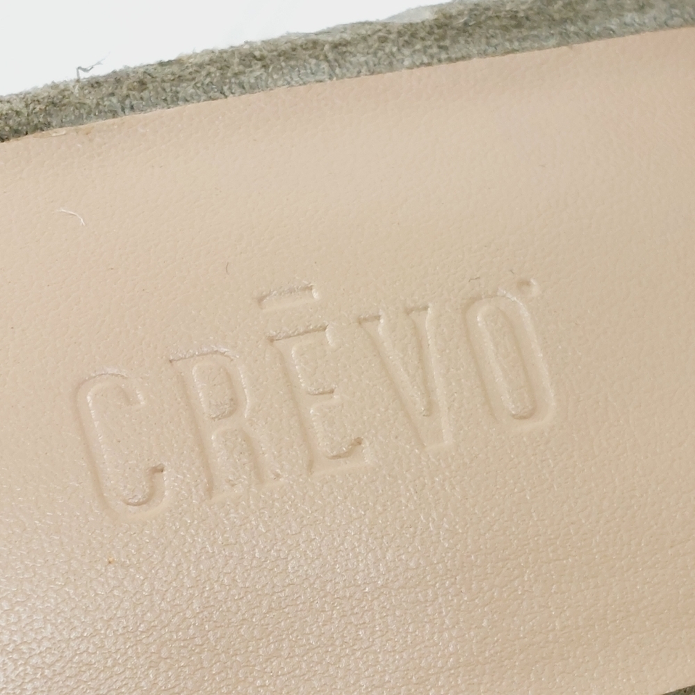 NEW Crevo Women's Hazelle Sage Moss Green Suede Leather Block Heel Sandals C406 - Picture 8 of 11